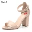 Modest / Simple Street Wear Snakeskin Print Womens Sandals 2020 Ankle Strap 10 cm Thick Heels Open / Peep Toe Sandals