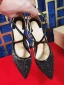 Charming Nude Evening Party Rhinestone Womens Sandals 2020 X-Strap 8 cm Stiletto Heels Pointed Toe Sandals