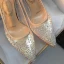 Charmant Argenté Soirée Faux Diamant Escarpins 2020 Paillettes 10 cm Talons Aiguilles À Bout Pointu Escarpins