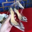 Sexy Gold Evening Party Womens Sandals 2020 Ankle Strap Rhinestone 10 cm Stiletto Heels Pointed Toe Sandals