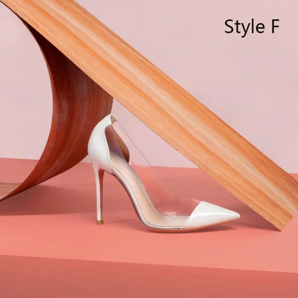 Schöne Schwarz Büro OL Pumps 2020 10 cm Stilettos Lackleder Spitzschuh Pumps