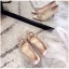 Elegant Champagne Rhinestone Wedding Shoes 2020 Leather 10 cm Stiletto Heels Pointed Toe Wedding Pumps