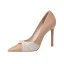 Elegant Beige Evening Party Pearl Pumps 2021 Leather 10 cm Stiletto Heels Pointed Toe Pumps High Heels