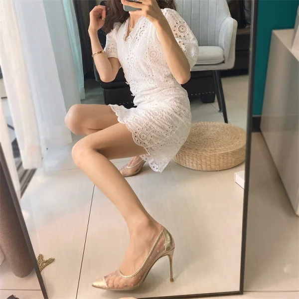Charming Black Cocktail Party Spotted Pumps 2020 10 cm Stiletto Heels Pointed Toe Pumps