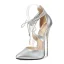 Sexy Schwarz Karneval Club Sandalen Damen 2020 Knöchelriemen 16 cm Stilettos Spitzschuh Sandaletten