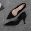 Chic / Belle Noire Bureau OL Daim Escarpins 2020 6 cm Talons Aiguilles À Bout Pointu Escarpins