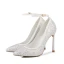 Scintillantes Noire Soirée Paillettes Escarpins 2020 Bride Cheville 12 cm Talons Aiguilles À Bout Pointu Escarpins