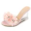 Simple Noire Vêtement de rue Sandales Femme 2020 Appliques Faux Diamant 8 cm Compensées Peep Toes / Bout Ouvert Sandales