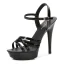Chic / Belle Noire Club de carnaval Sandales Femme 2020 Bride Cheville 13 cm Talons Aiguilles Peep Toes / Bout Ouvert À Bout Pointu Sandales