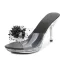 Schlicht Schwarz Strassenmode Strass Sandalen Damen 2020 9 cm Stilettos Peeptoes Sandaletten