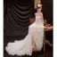 Sexy Ivory Ruffle Asymmetrical Wedding Dresses 2021 A-Line / Princess Satin Strapless Sleeveless Wedding