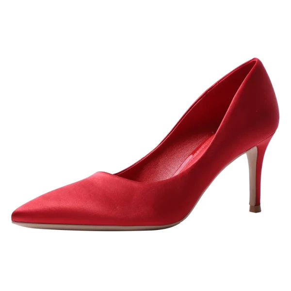 Simple Ivoire Promo Escarpins 2020 7 cm Talons Aiguilles À Bout Pointu Escarpins