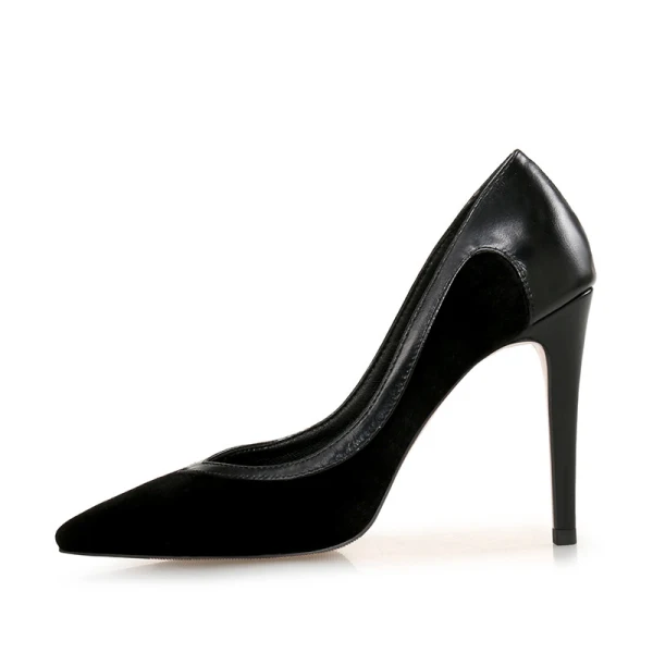 Modest / Simple Burgundy Office OL Pumps 2020 Leather Suede 10 cm Stiletto Heels Pointed Toe Pumps