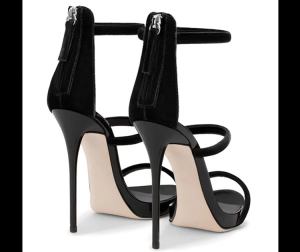 Sexy Summer Burgundy Cocktail Party Womens Sandals 2020 Leather Suede Ankle Strap 11 cm Stiletto Heels Open / Peep Toe Sandals