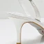 Charmant Weiß Abend Sandalen Damen 2020 Strass Slingpumps 7 cm Stilettos Spitzschuh Sandaletten