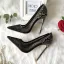 Charmant Noire Soirée Faux Diamant Escarpins 2020 Cuir Motif Peau De Serpent 12 cm Talons Aiguilles À Bout Pointu Escarpins