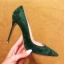 Schöne Wildleder Dunkelgrün Ball Pumps 2020 Leder 10 cm Stilettos Spitzschuh Pumps