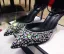 Schöne Schwarz Cocktail Strass Sandalen Damen 2020 Leder Knöchelriemen 9 cm Stilettos Spitzschuh Sandaletten