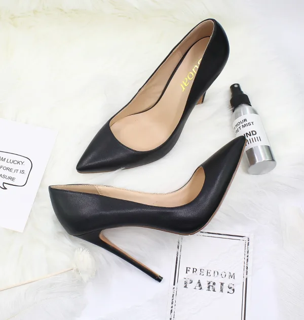 Fine Brun Kontor OL Pumps 2020 12 cm Stiletthæler Spisse Pumps