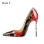 Fine Multi-Farger Ball Pumps 2020 Patent Lær 12 cm Stiletthæler Spisse Pumps