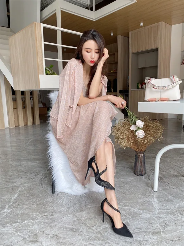 Chic / Beautiful Black Cocktail Party Leather Womens Shoes 2020 Rhinestone 9 cm Stiletto Heels Pointed Toe Heels