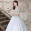 Sparkly Grey Prom Dresses 2018 Ball Gown Beading Sequins Scoop Neck Long Sleeve Backless Floor-Length / Long Formal Dresses