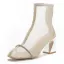 Chic / Beautiful Black Street Wear See-through Womens Sandals 2020 7 cm Thick Heels Pointed Toe Sandals