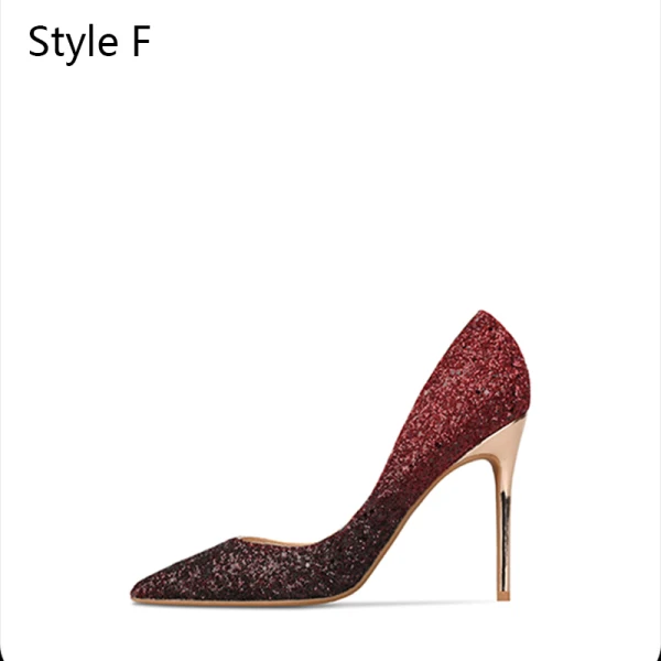 Glitzernden Charmant Pink Abend Pailletten Damenschuhe 2020 10 cm Stilettos Spitzschuh High Heels