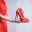 Schöne Rot Brautschuhe 2020 Knöchelriemen 12 cm Stilettos Spitzschuh Hochzeit Pumps