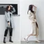 Modest / Simple Beige Casual Ankle Womens Boots 2020 Leather 5 cm Thick Heels Square Toe Boots