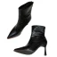 Modest / Simple Black Street Wear Ankle Womens Boots 2020 8 cm Stiletto Heels Pointed Toe Boots