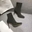 Chic / Beautiful Army Green Street Wear Ankle Suede Knitting Womens Boots 2020 10 cm Stiletto Heels Pointed Toe Boots