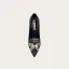 Scintillantes Noire Soirée Cristal Paillettes Escarpins 2021 Cuir 10 cm Talons Aiguilles À Bout Pointu Escarpins Talons Hauts