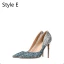 Sparkly Sølv Paljetter Brudesko 2020 10 cm Stiletthæler Spisse Bryllup Pumps