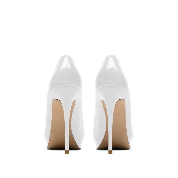 Modest / Simple Nude Office OL Patent Leather Pumps 2020 12 cm Stiletto Heels Pointed Toe Pumps