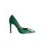 Élégant Ivoire Cuir Perle Chaussure De Mariée 2020 10 cm Talons Aiguilles À Bout Pointu Mariage Escarpins
