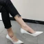 Glittrande Silver Afton Rhinestone Pumps 2020 8 cm Stilettklackar Spetsiga Pumps