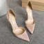 Simple Nues Soie Promo Chaussures Femmes 2020 10 cm Talons Aiguilles À Bout Pointu Talons