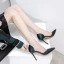 Schlicht Schwarz Büro OL Satin Damenschuhe 2020 10 cm Stilettos Spitzschuh High Heels