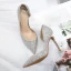 Sparkly Silver Evening Party Glitter Sequins Womens Shoes 2020 10 cm Stiletto Heels Pointed Toe Heels