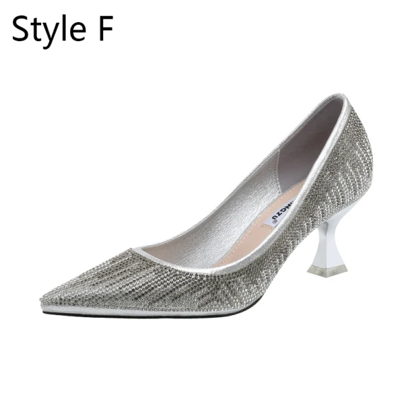 Charmant Rot Abend Pumps 2020 Perle Strass 6 cm Stilettos Spitzschuh Pumps