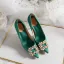 Elegant Ivory Pearl Rhinestone Wedding Shoes 2020 Leather 10 cm Stiletto Heels Pointed Toe Wedding Pumps