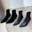 Fashion Black Street Wear Leather Womens Boots 2020 Ankle 5 cm Stiletto Heels Pointed Toe Boots
