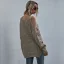 Sommer Strassenmode Khaki Stiefel Leibchen Pullover 2021 Eckiger Ausschnitt Bandeau 3/4 Ärmel Damen Oberteile