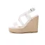 Street Wear Casual Summer Black Womens Sandals 2021 Ankle Strap Waterproof 11 cm Wedges Open / Peep Toe Womens Sandals High Heels