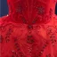 Charming Red Ruffle Wedding Dresses 2021 Ball Gown High Neck Beading Rhinestone Sleeveless Backless Cathedral Train Wedding