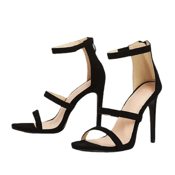 Chic / Beautiful Red Street Wear Womens Sandals 2021 Ankle Strap 11 cm Stiletto Heels Open / Peep Toe Sandals High Heels