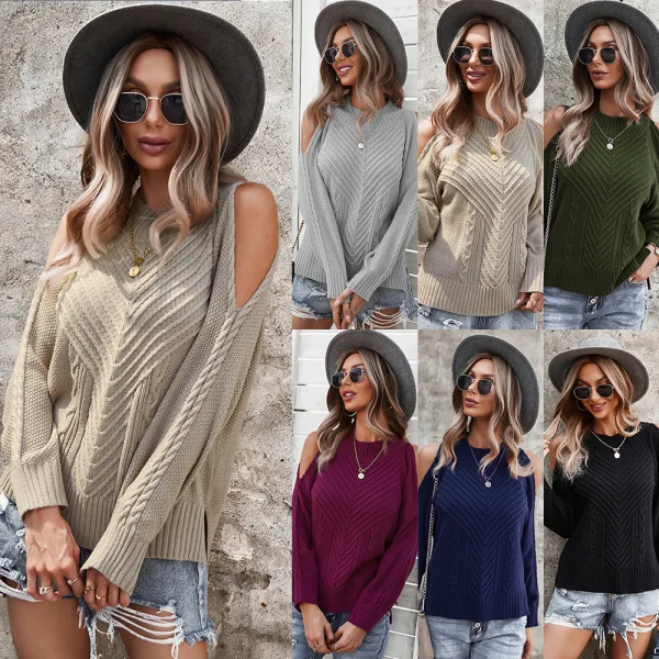 Mode Herbst Winter Strassenmode Khaki Regulär Schultern Pullover 2021 Baumwolle Stiefel Ärmellos Damen Oberteile