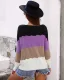 Mode Tomber Hiver Vêtement de rue Multi-Couleurs Chandails 2021 Encolure Dégagée Coton Manches Longues Ordinaire Hauts pour Femmes