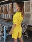 Summer Spring Casual Yellow Shorts Jumpsuit 2021 V-Neck Buttons Sash 1/2 Sleeves Loose